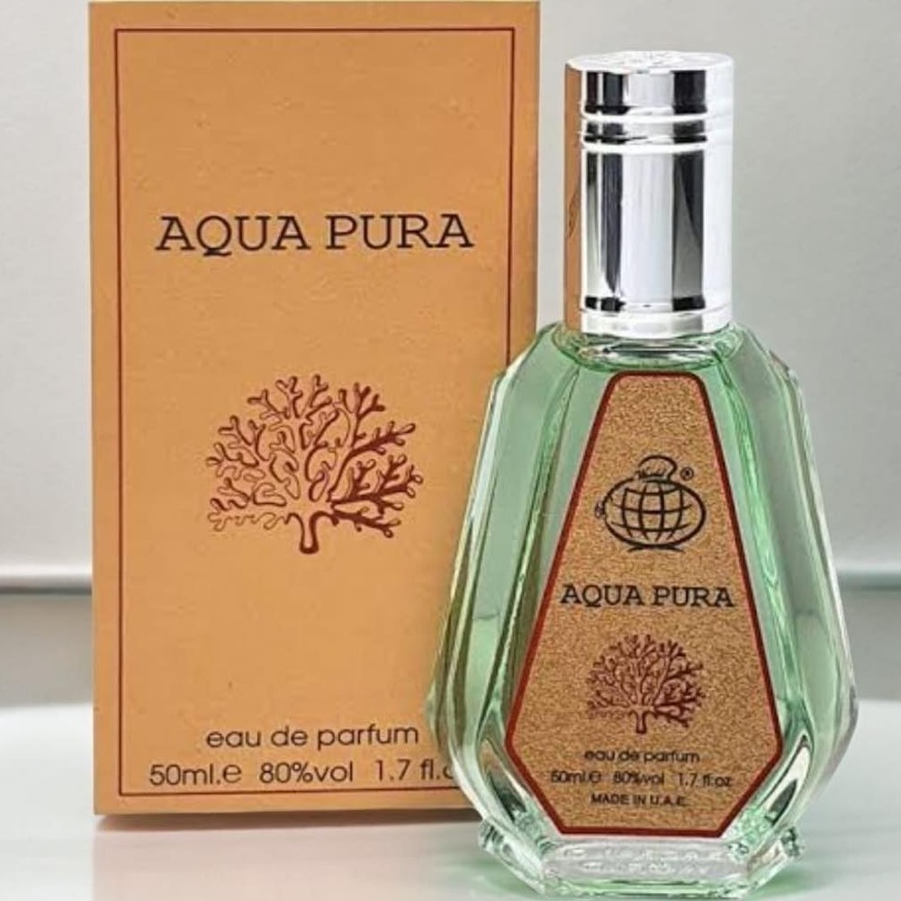 عطر ادوپرفیوم مردانه و زنانه فراگرنس ورد مدل AQUA PURA حجم ۵۰ میل خنک