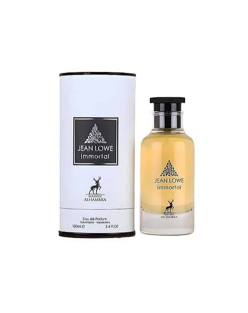 عطر ادوپرفیوم مردانه الحمبرا Jean Lowe Immortal حجم ۱۰۰ میل خنک تند