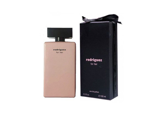 عطر ادکلن زنانه نارسیسو رودریگز صورتی فراگرنس ورد ردریگز فور هر (Fragrance World Narciso Rodriguez for Her Eau de Parfum) جعبه مشکی